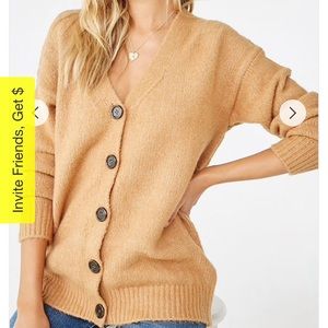 Forever 21 tan cardigan